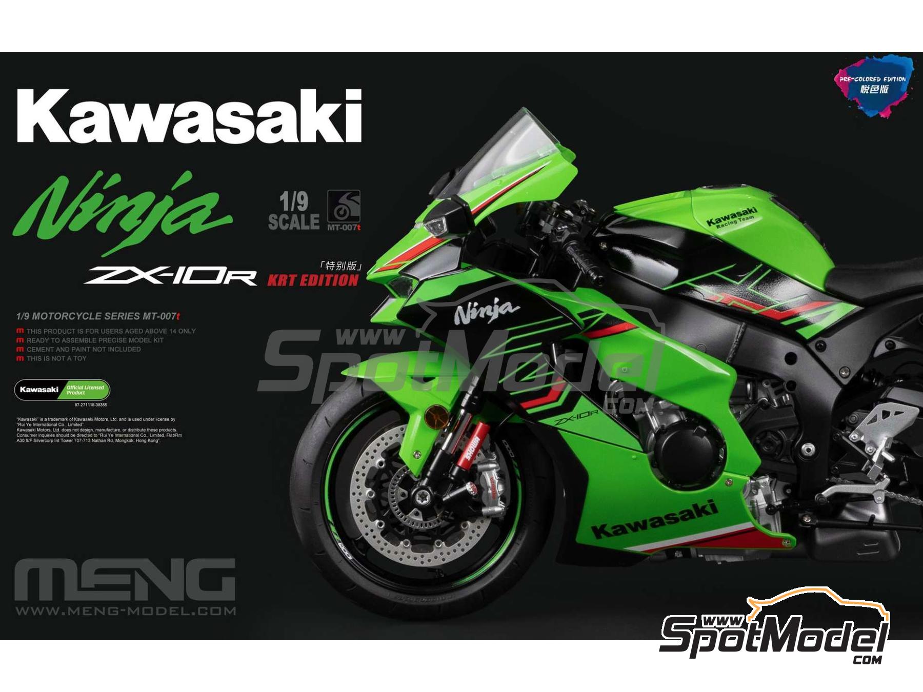 【chang】 Meng Model MT-007t: Motorbike scale model kit 1/9 scale - Kawasaki